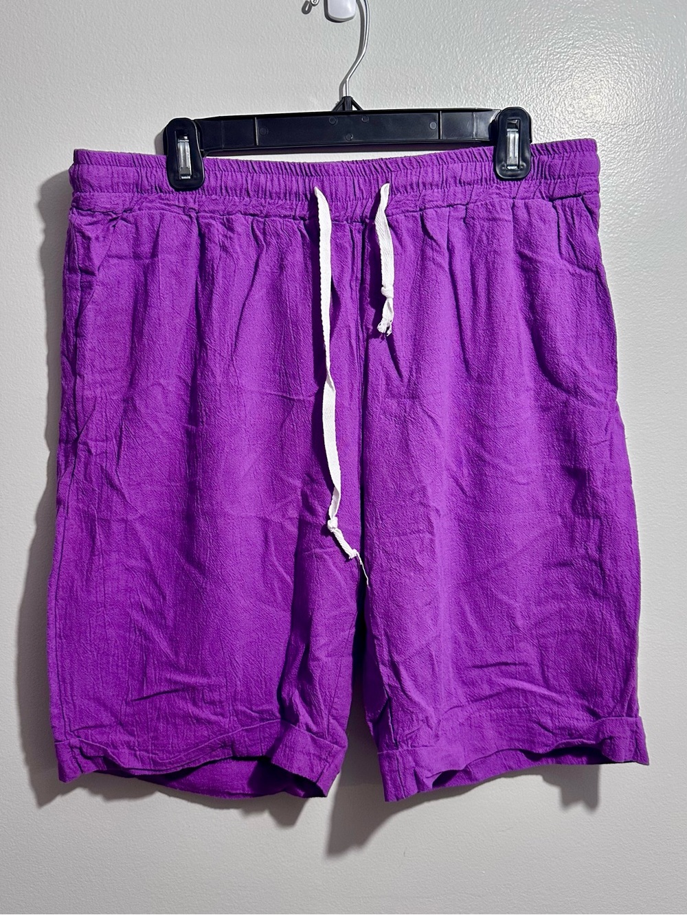 Casual Purple Drawstring Bermudas Size 3XL (1314)